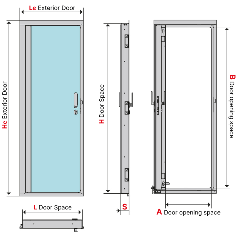 Hinged door 2308